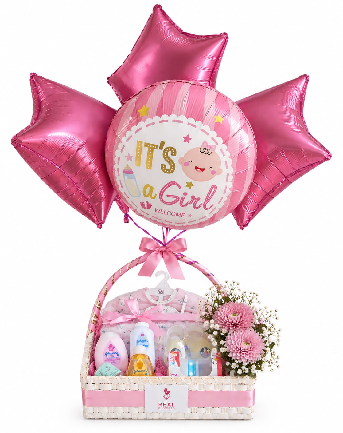 It's a New Baby Girl Basket