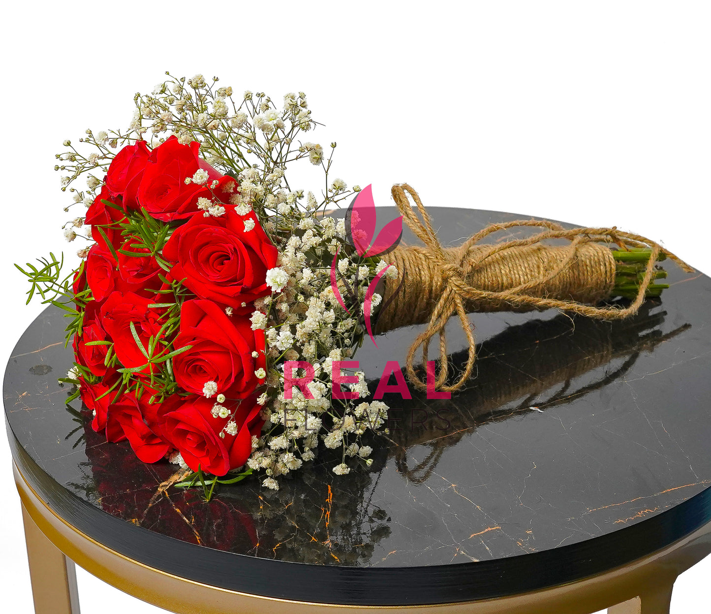 Red Roses Bridal Bouquet - Real Flowers Pakistan