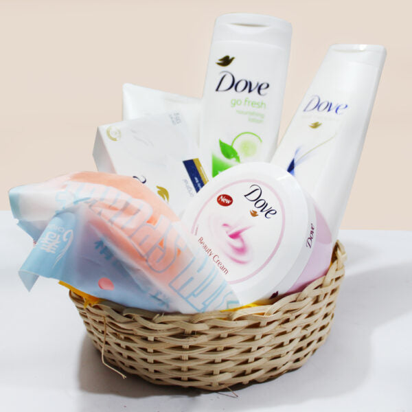 Dove Gift Basket | Women - Real Flowers Pakistan