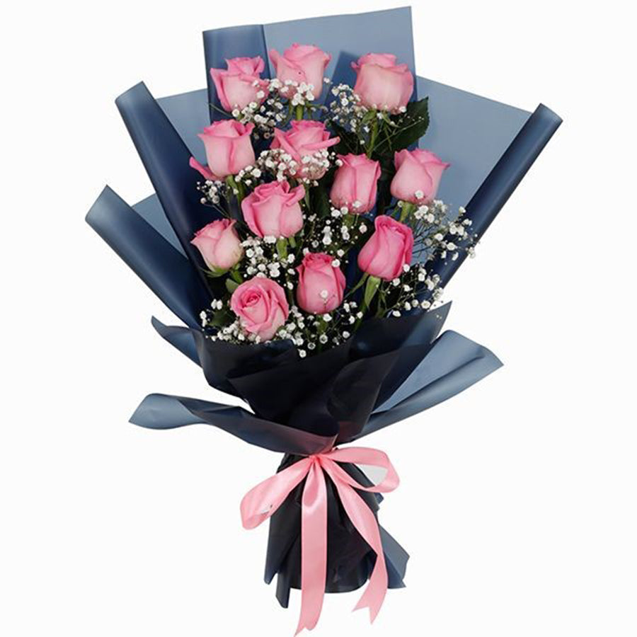 Dozen Pink - Real Flowers Pakistan
