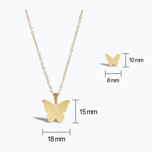 Aurora Butterfly Pendant Set - Real Flowers Pakistan