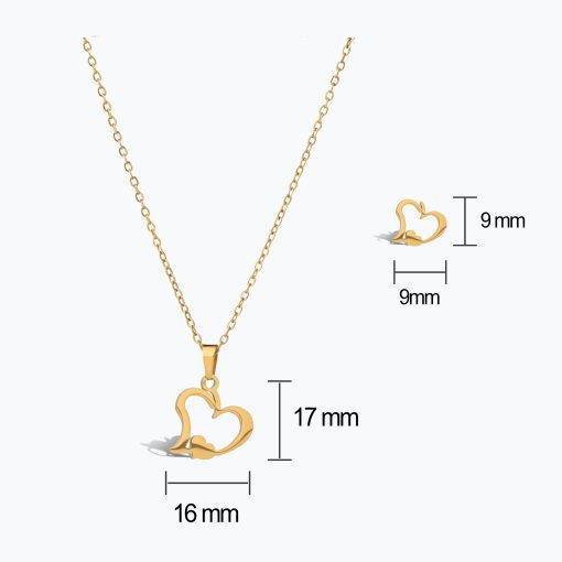Amora Heart Pendant Set - Real Flowers Pakistan
