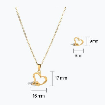 Amora Heart Pendant Set - Real Flowers Pakistan