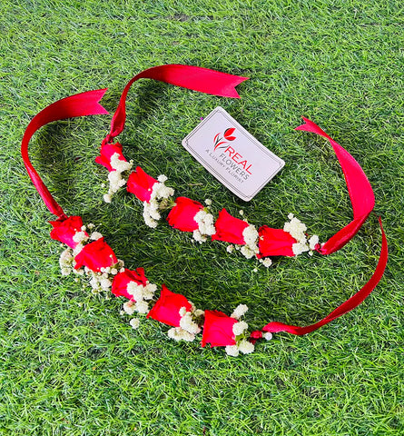 Gajra (Pair) - Scarlet Red