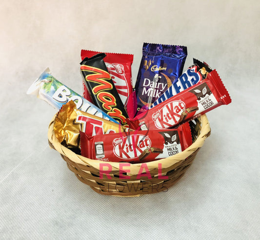 Chocolate Basket-001 - Real Flowers Pakistan