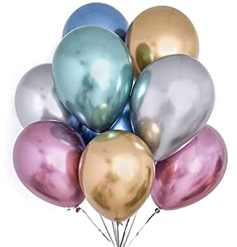 Dozen Metallic Helium Balloons - Real Flowers Pakistan