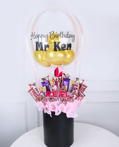 Hot Air Balloon Box of Assorted Chocolates - Real Flowers Pakistan